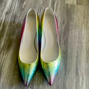 Franco Sarto Metallic Rainbow Pumps Sz 11